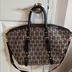 Michael Kors Signature Tan and Black Tote